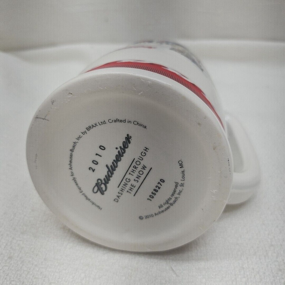Budweiser Holiday Stein Collection 2010 "Dashing Through The Snow" Beer Mug - Picture 5 of 14